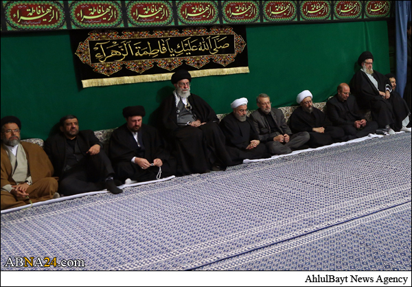 مراسم عزاء بمناسبة رحيل فاطمة الزهراء (ع) بحضور قائد الثورة الاسلامية