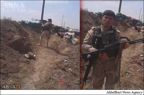 IŞİD teröristleri vatanını savunan Irak’lı bir askerin başını kesti / Foto (+ 18)