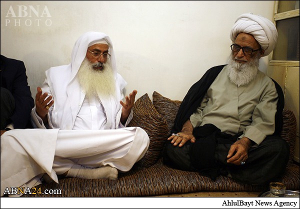 تصویریں: آیت اللہ بشیر نجفی سے صابئین کے رہنما کی ملاقات