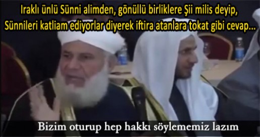 Iraklı ünlü Sünni alimden tokat gibi cevap…