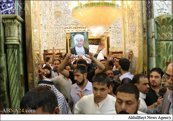 نجف اشرف میں شہید عالم دین کا جلوس جنازہ+ تصاویر