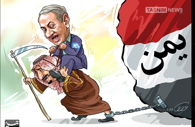 Suudilerin kontrolü Siyonist İsrail’in elinde / Karikatür