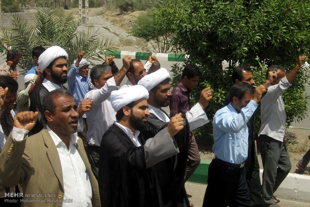 تصویری رپورٹ: صوبہ ہرمزگان میں نماز جمعہ کے بعد سعودی عرب کے خلاف مظاہرے