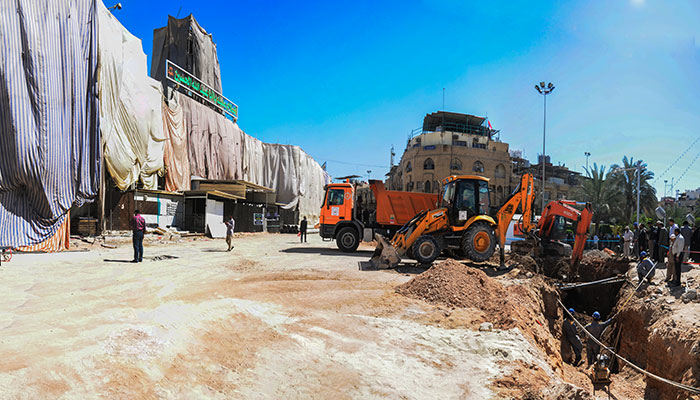 Establishing Tunnel for Imam Hussein Sanctuary, approximately 800m2 and 12 meters deep