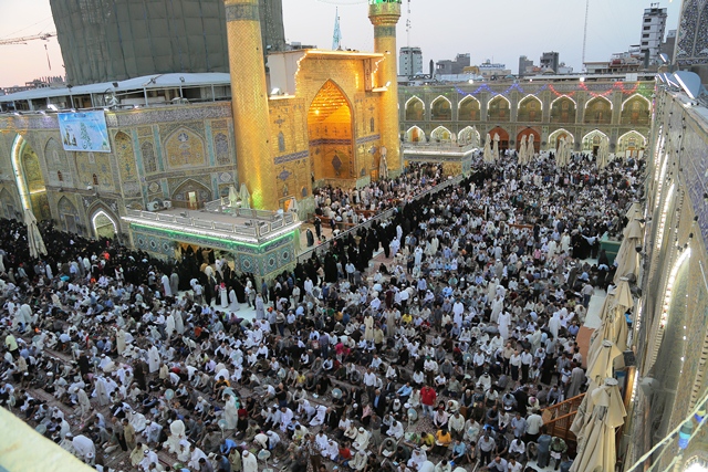 النجف الأشرف تستقبل مئات آلاف الزوار بمناسبة المبعث النبوي 
