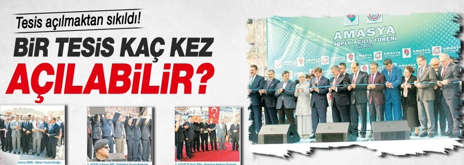 Aynı tesise 7 yılda 5'inci açılış töreni!