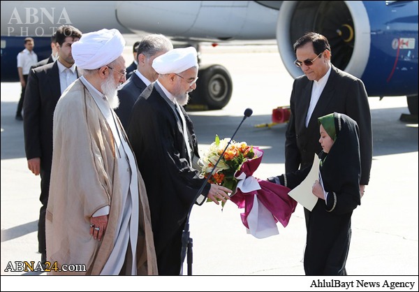 تصویری رپورٹ: تبریز میں صدر روحانی کا استقبال