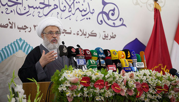 Sheikh Karbalai eröffnet Imam Hassan Besucherkomplex