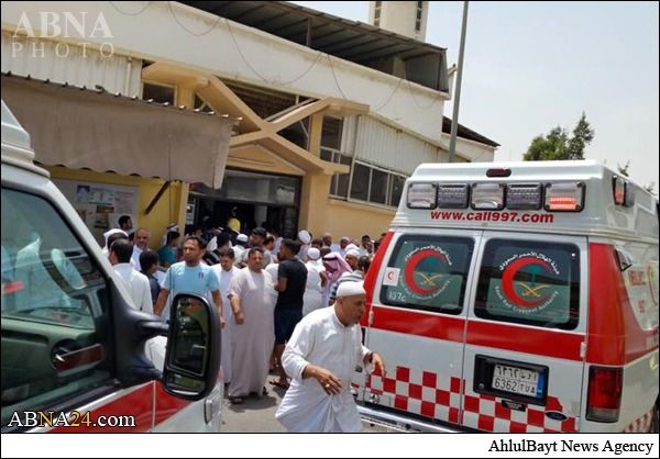 شهداء وجرحى بتفجير إرهابي استهدف مصلين في القطيف + صور