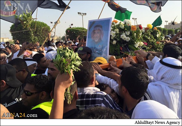 بالصور / تشييع شهيد آخر من شهداء مسجد الامام علي (ع) في تاروت السعودية