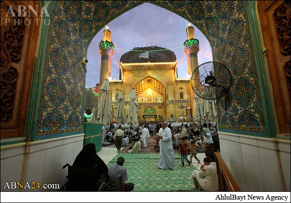 بالصور / اجواء شعبانية في حرم الامام علي (ع) بمدنية النجف الأشرف