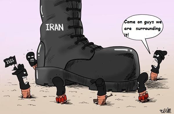 İran, IŞİD gibi terör gruplarını ezip geçiyor / Karikatür