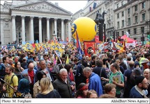 Fotostrecke: Demonstration gegen englischer Premierminister Cameron