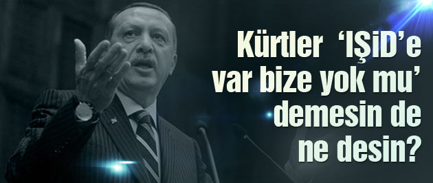 Kürtler 'IŞİD'e var da bize yok mu' demesin de ne desin?
