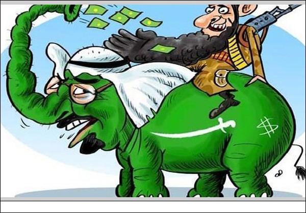 کاریکاتیر/ السعودية تدعم الجماعات الارهابية في الشرق الأوسط 