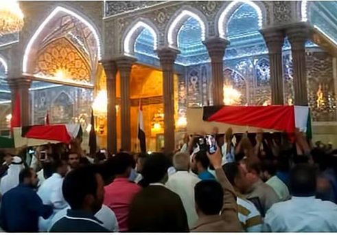 كربلاء المقدسة تشيع عددا من جثامين شهداء تفجير مسجد الإمام الصادق(ع) في الكويت+ صور