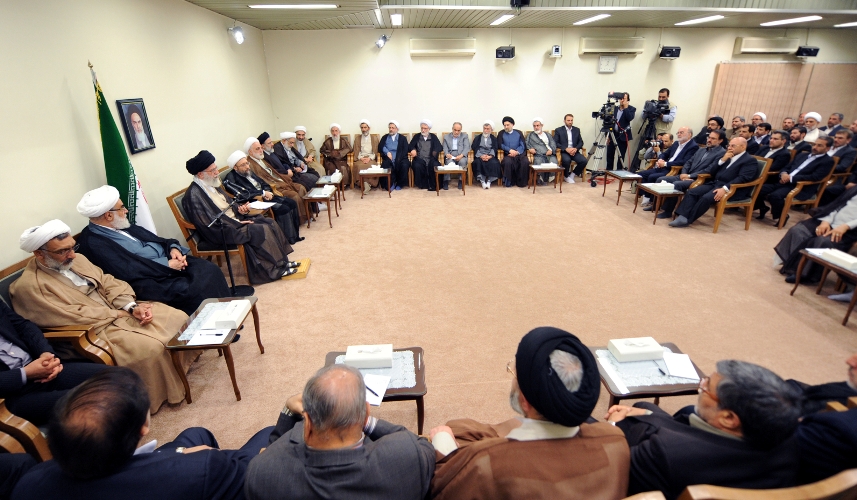 Imam Khamenei receives Judiciary chief and officials