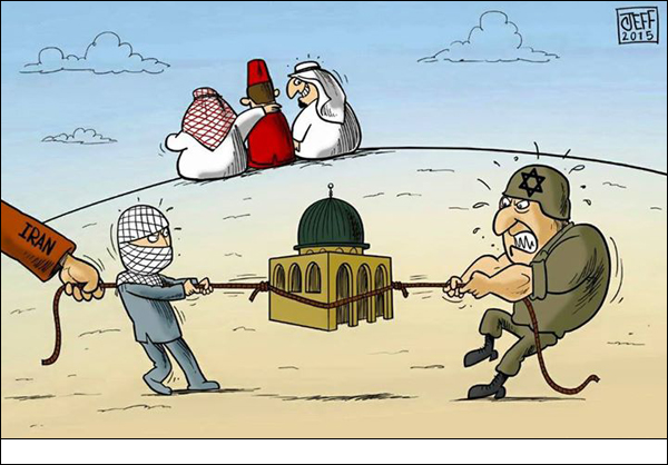 کاریکاتیر/ الدولة الوحيدة التي تدافع عن القضية الفلسطينية 