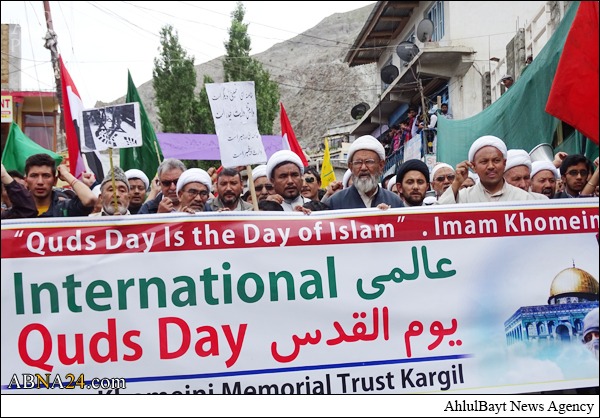 تصویری رپورٹ/ کرگل میں عالمی یوم القدس کا مظاہرہ