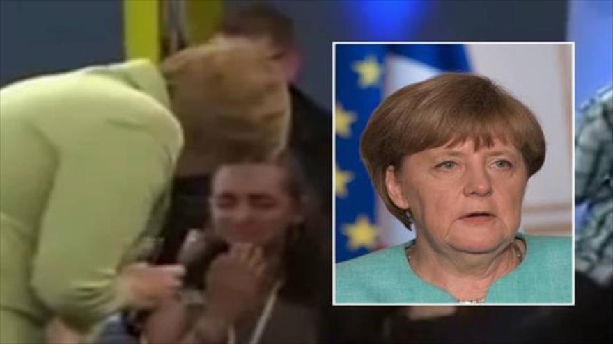 Critiques Merkel pour le deuil une fille palestinienne