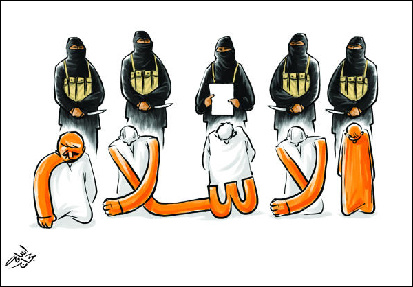 کاریکاتیر/ داعش يذبح المسلمين باسم الاسلام