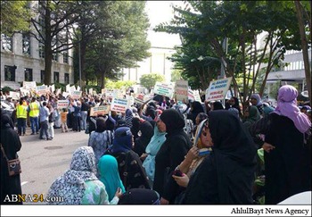 تصویری رپورٹ/ واشنگٹن میں آل سعود کے خلاف احتجاج