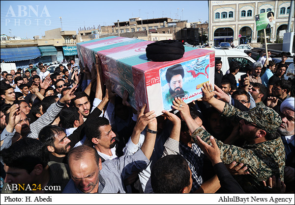 شہید راہ حق کا قم میں تشیع جنازہ+ تصاویر