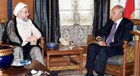 Senior Iranian scholar visits Lebanese Parliament speaker 'Nabih Berri'