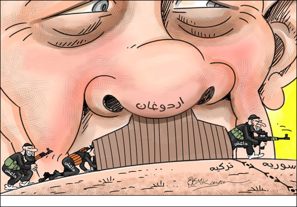 کاریکاتیر/ الرئيس اوردغان والدعم لداعش 