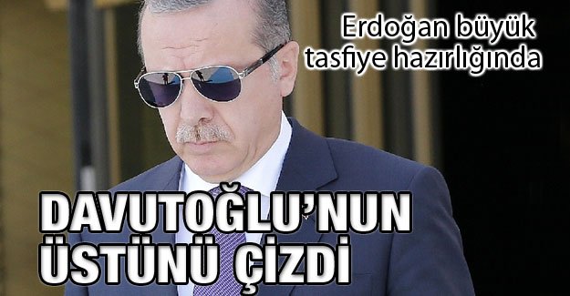 Davutoğlu'nun üstünü çizdi