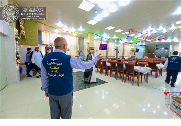 مضيف العتبة العلوية المقدسة يقدم الوجبات الغذائية لملايين الزائرين على مدار السنة+صور