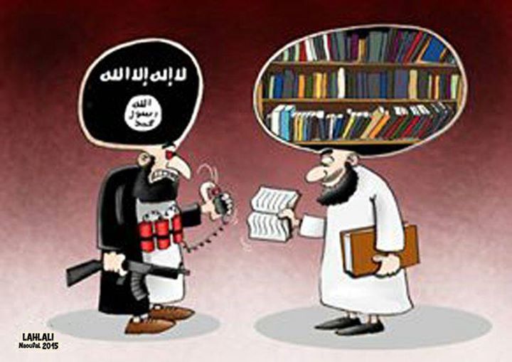 Karikatur : Wahre und nichtwahre Muslime 