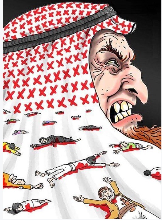 Karikatur : Saudi Arabien und Terrorismus