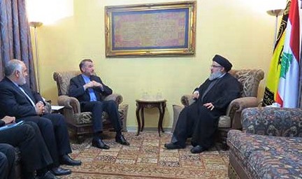 نائب وزیر خارجہ امیر عبداللہیان کی سید حسن نصر اللہ سے ملاقات + تصاویر
