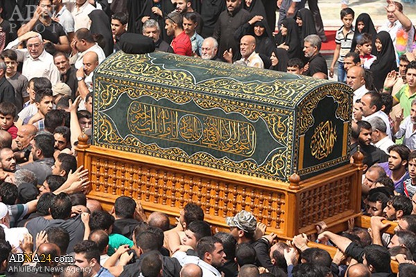 تقرير مصور/ تشييع رمزي لنعش الامام جواد (ع) في مدينة الكاظمية بغداد