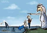 Karikatur: Flüchtlingskrise und arabische Länder