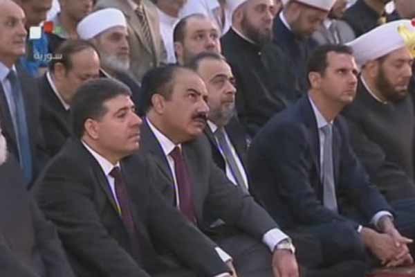 صدر بشار اسد نے نمازعید الاضحی میں شرکت کی