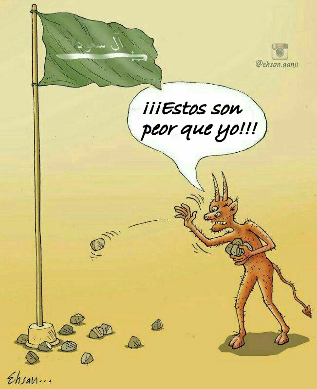 Satán Apedreando a la Casa de Saud