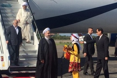 اسلامی جمہوریہ ایران کے صدر حسن روحانی ساری پہنچ گئے