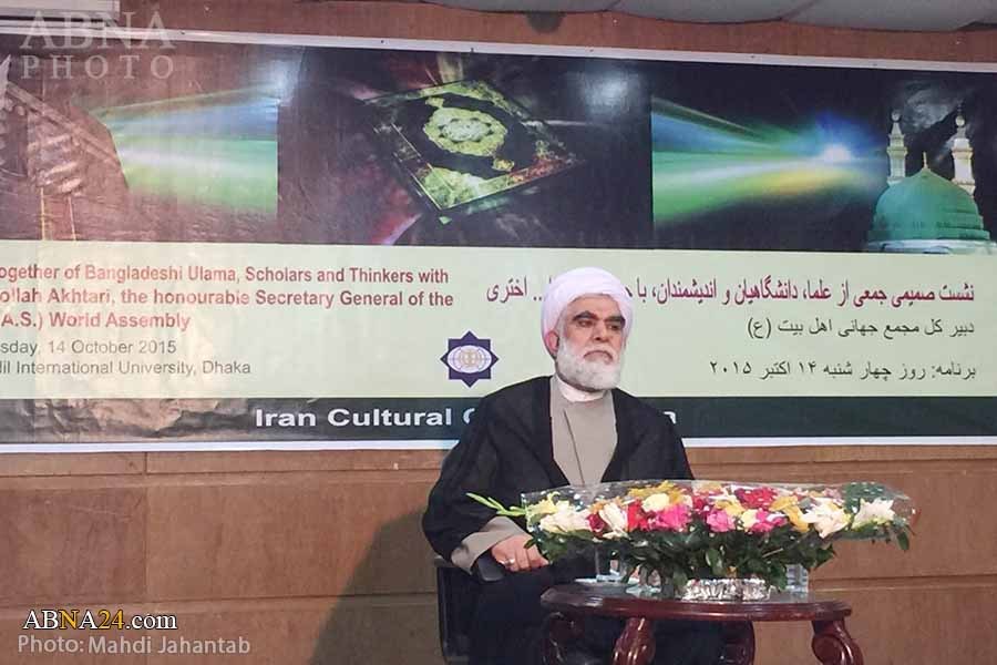 الأمين العام للمجمع العالمي لاهل البيت (ع) يلقي كلمة بجامعة "دافوديل" في دكا+صور 