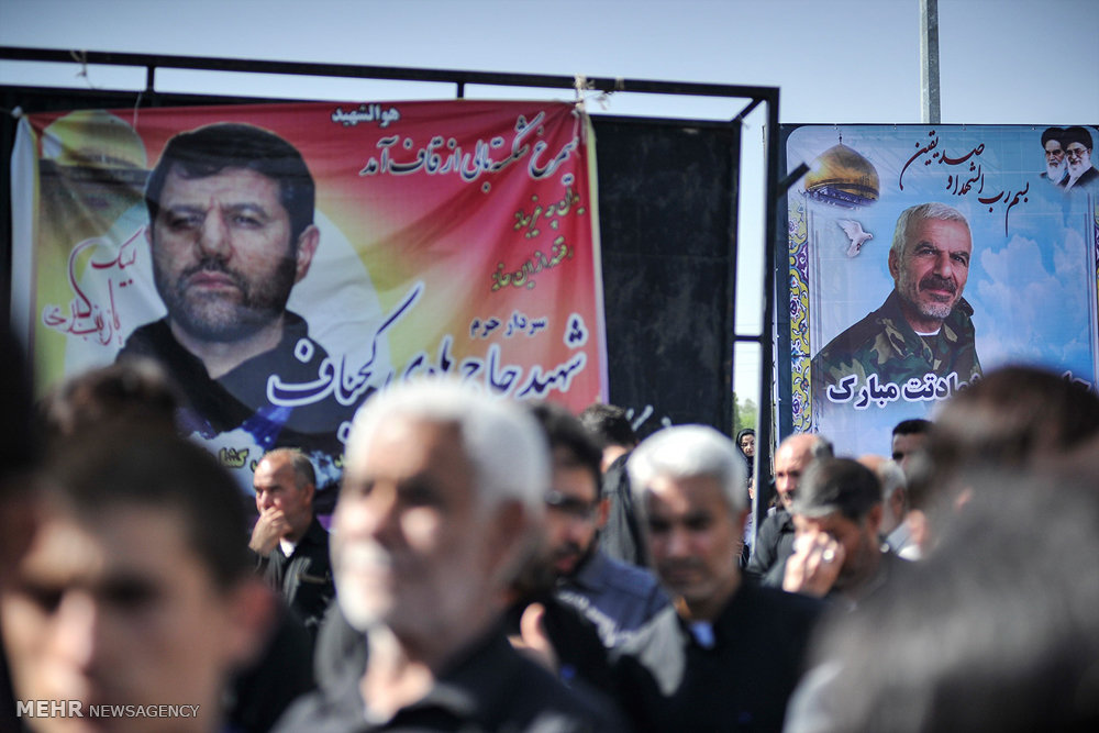 تصويري رپورٹ: صوبہ خوزستان میں محافظ حرم شہید کا تشییع جنازہ 