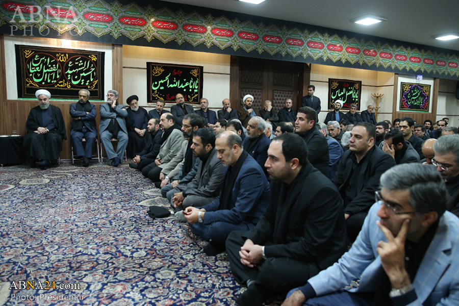 تقرير مصور/ الرئيس الايراني ومسؤولون كبار يحضرون في اليوم السادس للعزاء الحسيني