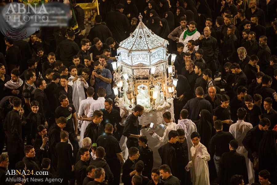 تقرير مصور/ مواكب وهيئات حسينية بين حرمي الامام الحسين (ع) وأخيه العباس (ع) 