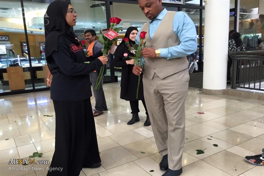 تقرير مصور/ تزويع الورود الحمراء مع تعريف "من هو الحسين؟" سان هوزيه الأمريكية