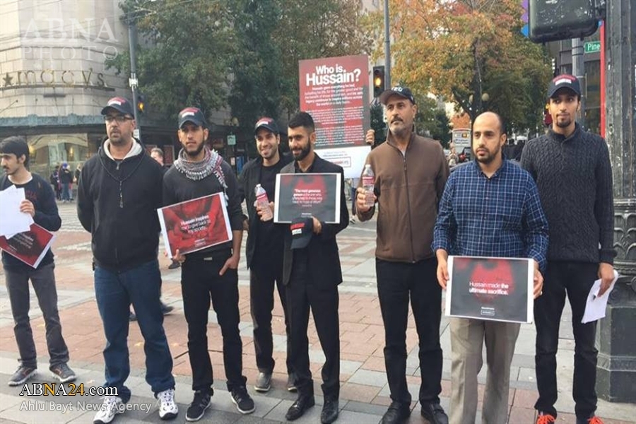تقرير مصور/ توزيع نشرات "من هو الحسين؟" في سياتل الأمريكية