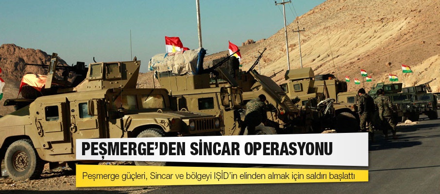 Peşmerge Sincar'ı IŞİD'den almak için saldırı başlattı 