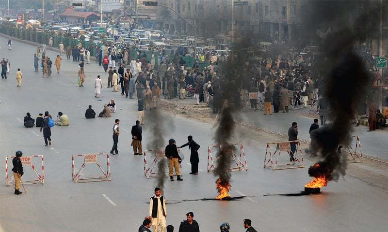 Protests in Peshawar after killing of a Shiite leader 'Imdad Hussain Shah'