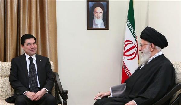 Imam Khamenei meets with Turkmen President
