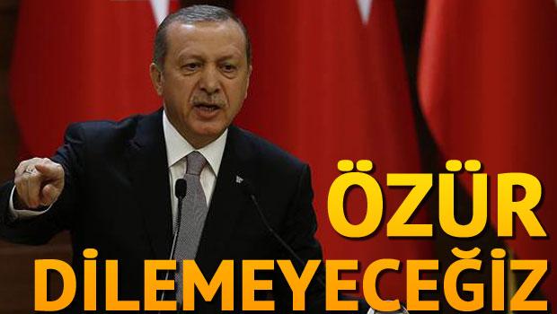 Erdoğan: Rusya'dan özür dilemeyeceğiz