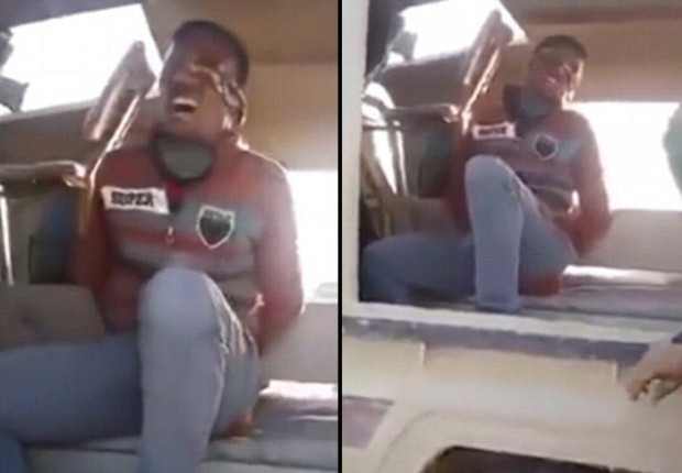 ISIS militant cries and screams after being captured by Peshmerga forces
